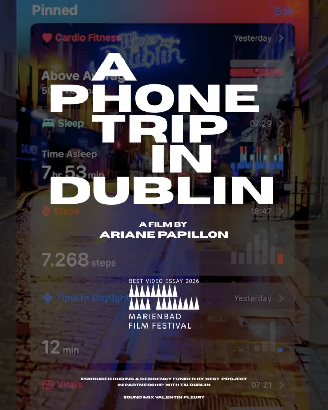 Shot from movie A Phone Trip in Dublin by Ariane Papillon