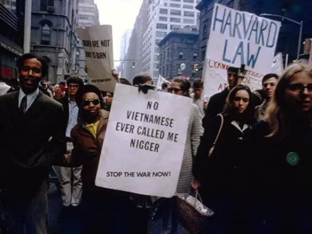 Shot from movie Far from Vietnam by Chris Marker