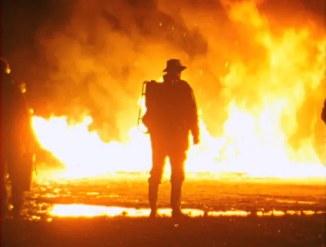 Shot from movie O'er the Land by Deborah Stratman